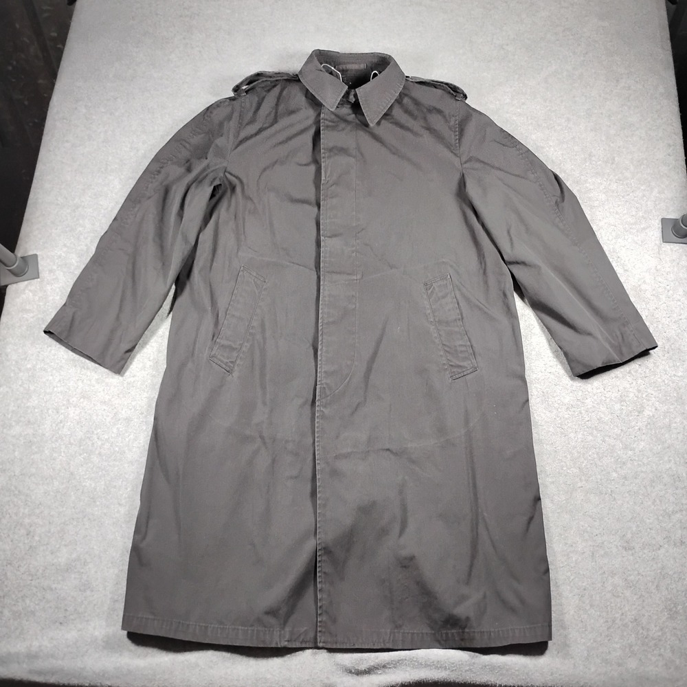 Vintage US Military Centre Mfg Co Men's Black All Weather Trench Coat Size 42R